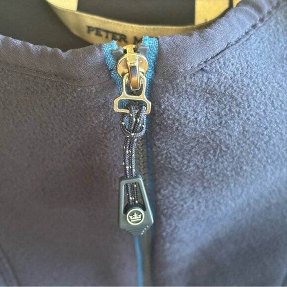 Peter Millar NWT Navy Thermal Flow Micro-Fleece 1/2 Zip Preppy Pullover Mens Med - Picture 6 of 14